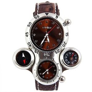 Military Sport Compass and Thermometer Watch